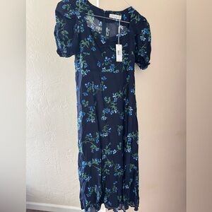 Petal & Pup Midnight Floral Midi Dress